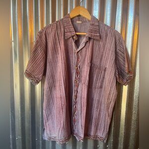 Vintage Striped Short Sleeve Shirt